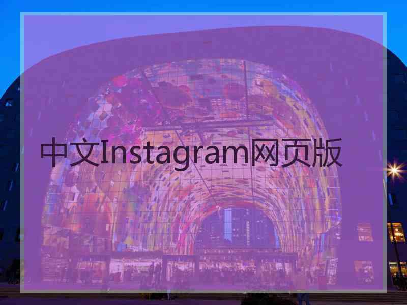 中文Instagram网页版