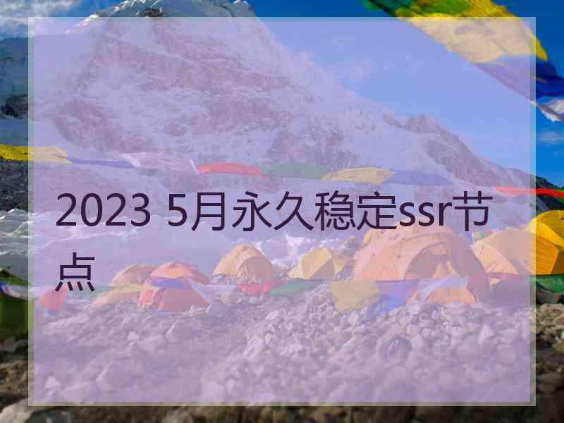 2023 5月永久稳定ssr节点