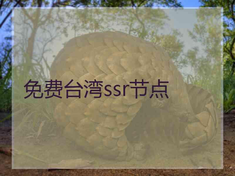 免费台湾ssr节点