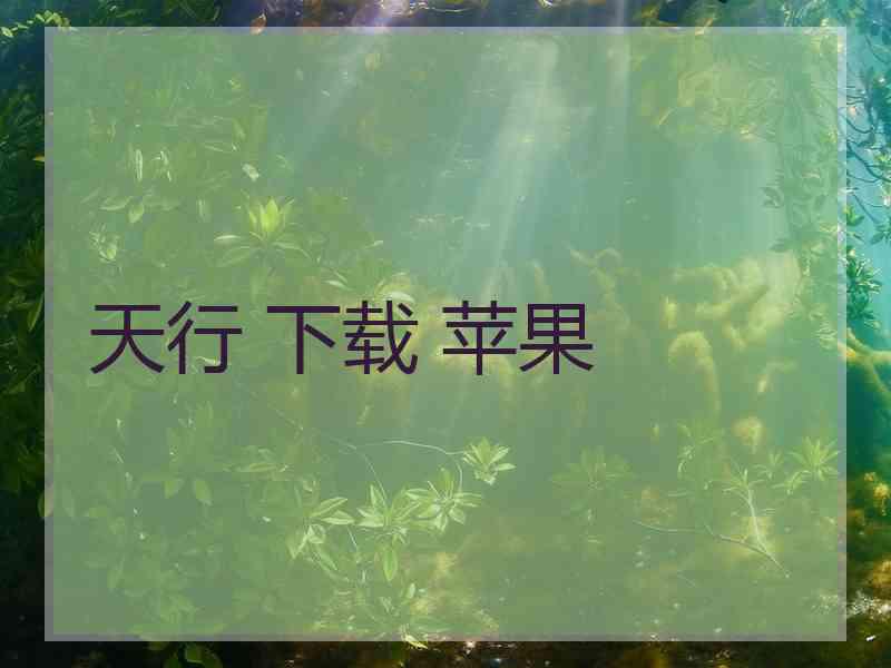 天行 下载 苹果