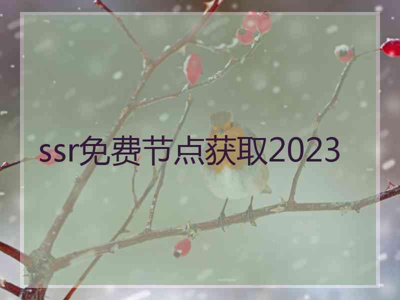 ssr免费节点获取2023