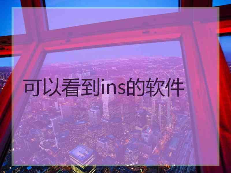 可以看到ins的软件