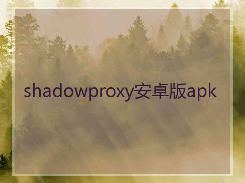 shadowproxy安卓版apk