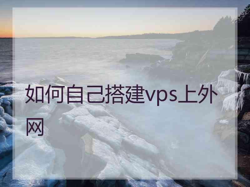 如何自己搭建vps上外网