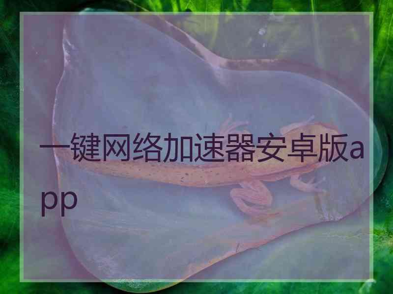 一键网络加速器安卓版app