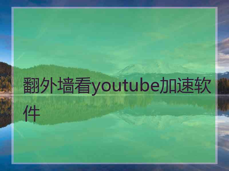 翻外墙看youtube加速软件