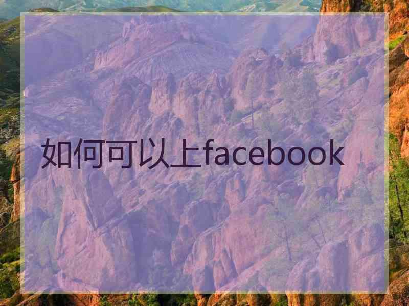 如何可以上facebook