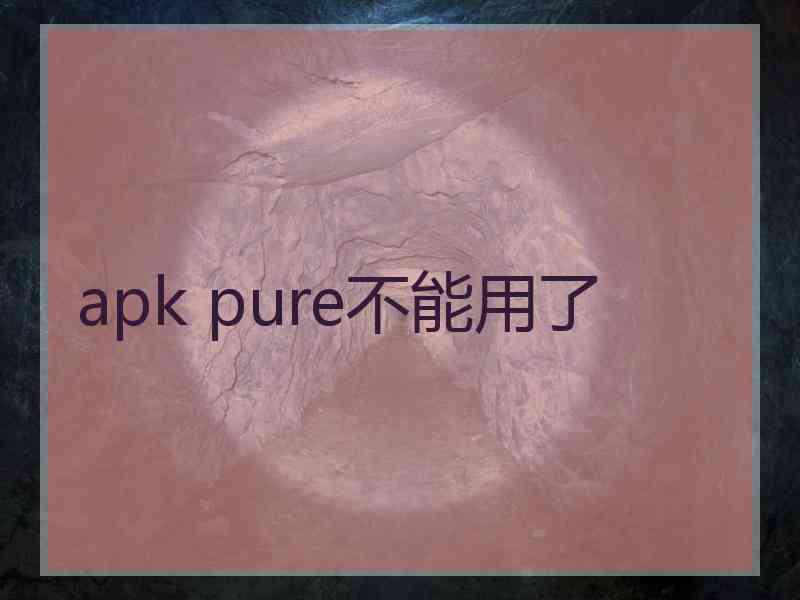 apk pure不能用了