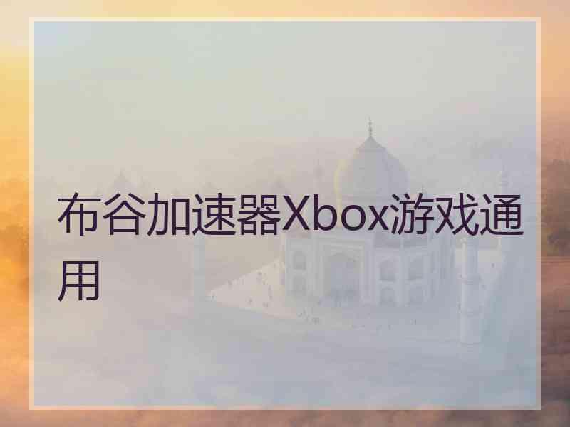 布谷加速器Xbox游戏通用