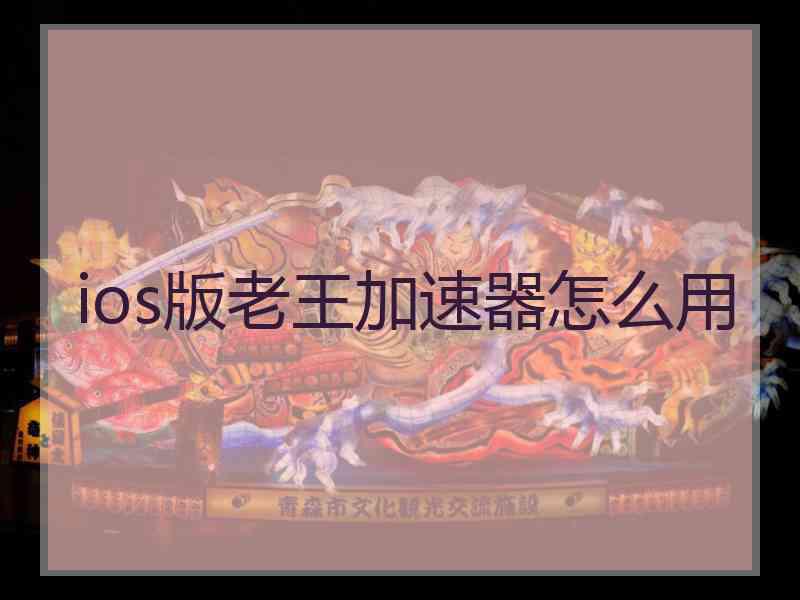 ios版老王加速器怎么用