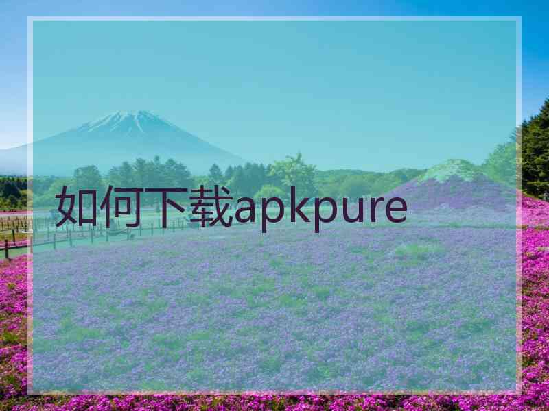 如何下载apkpure