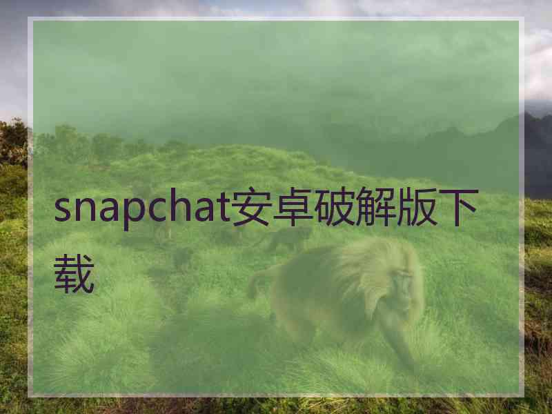 snapchat安卓破解版下载