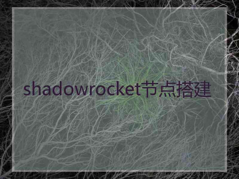 shadowrocket节点搭建