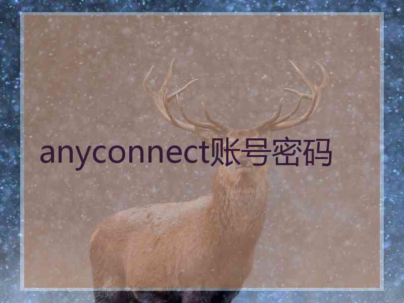 anyconnect账号密码