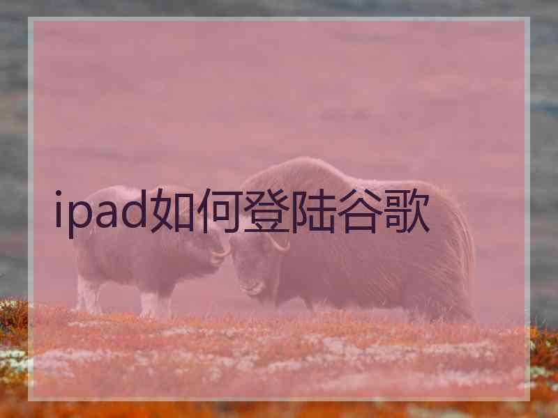 ipad如何登陆谷歌