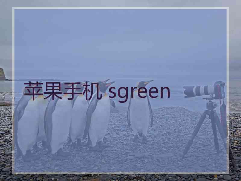 苹果手机 sgreen