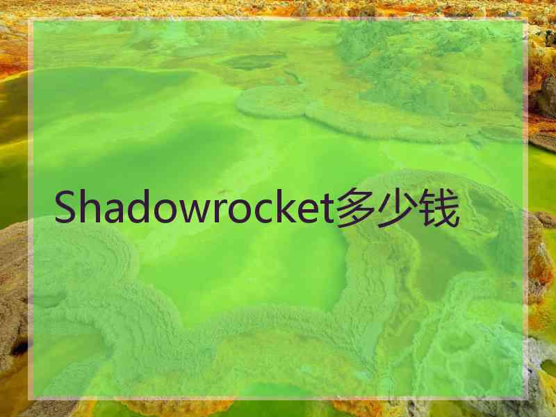 Shadowrocket多少钱