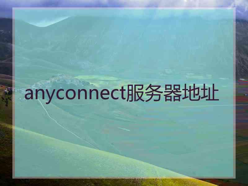 anyconnect服务器地址