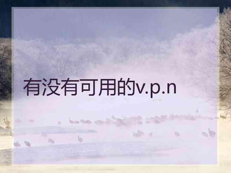 有没有可用的v.p.n