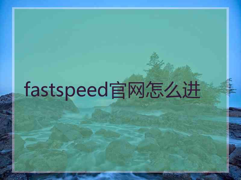 fastspeed官网怎么进