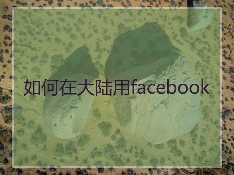 如何在大陆用facebook