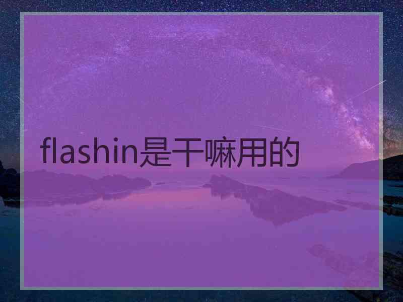 flashin是干嘛用的